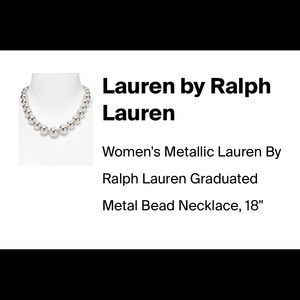 Lauren by Ralph Lauren graduated metallic bead necklace 18 inches